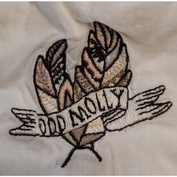 Odd Molly White Lace Mini Dress Slip L Y2K Cottagecore Soft Witch Festival - Picture 7 of 10